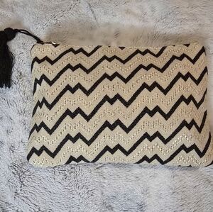 Otto Angelino Chevron Patterned Clutch Bag